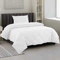 Fluffy Down Alternative Lux Decor All-Season Comforter Sets Twin Size 2 PC, Reversible Bedding Set with Diamond Quilted Design Comforter and ... - Hypoallergenic Ultra-Fluffy Quilt for Winter - Default Title