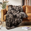 Super Soft Flannel Faux Rabbit Fur Throw Blanket- 50x60 inches, Soft Fluffy Cozy Warm Fuzzy Machine Washable, Durable Blanket for Couch ... - Super Soft Reversible Sherpa Flannel Blanket - Default Title