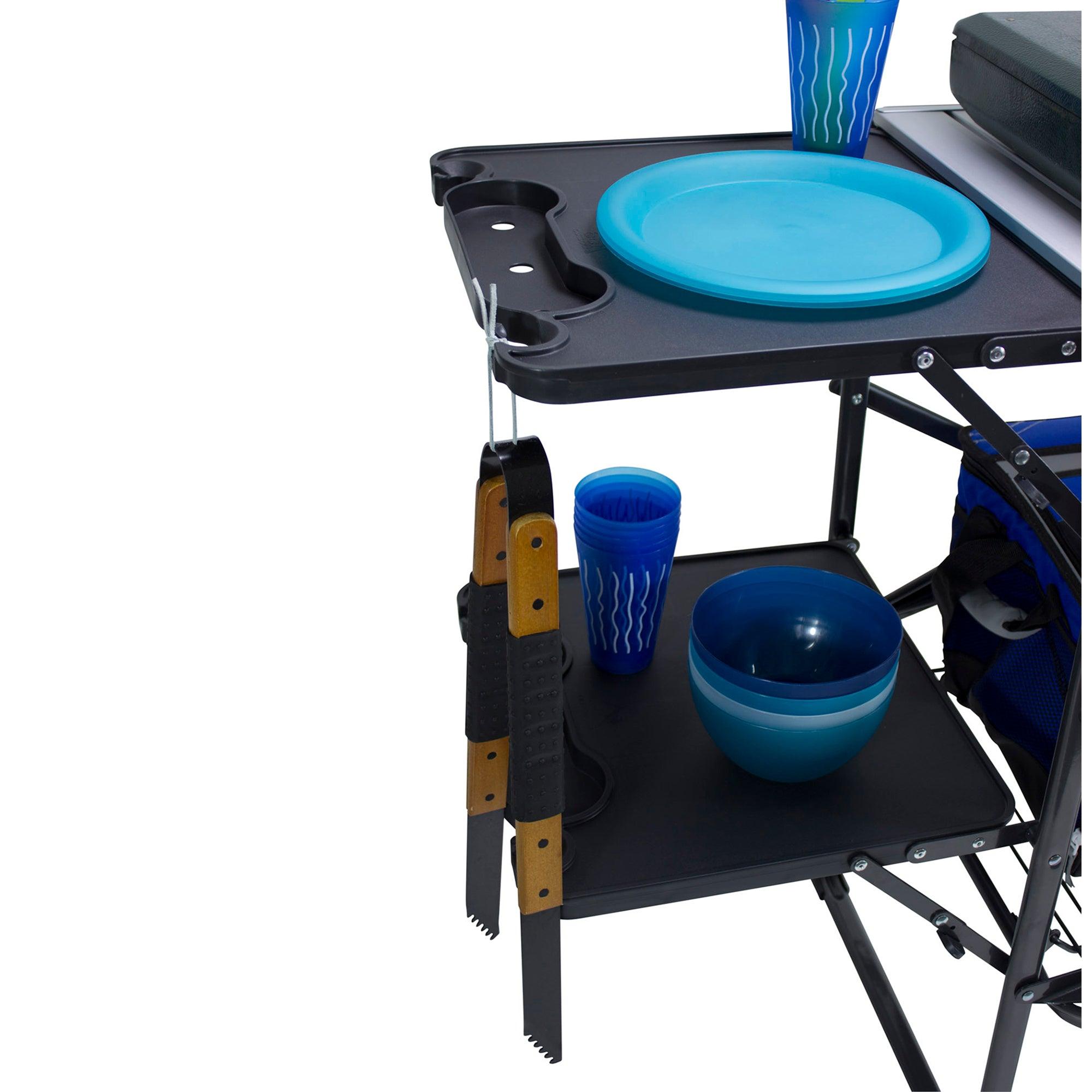 Compact Grilling Slim-Fold Cook Station - Choice 575 - Portable Compact BBQ Grilling Tool Set Detail