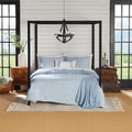 All-Season Full/Queen Comforter Set, All-Season, 5-Piece, Blue Matelasse Tonal Stripe - Cloud-Like Soft Lightweight Bed Comforter - Default Title