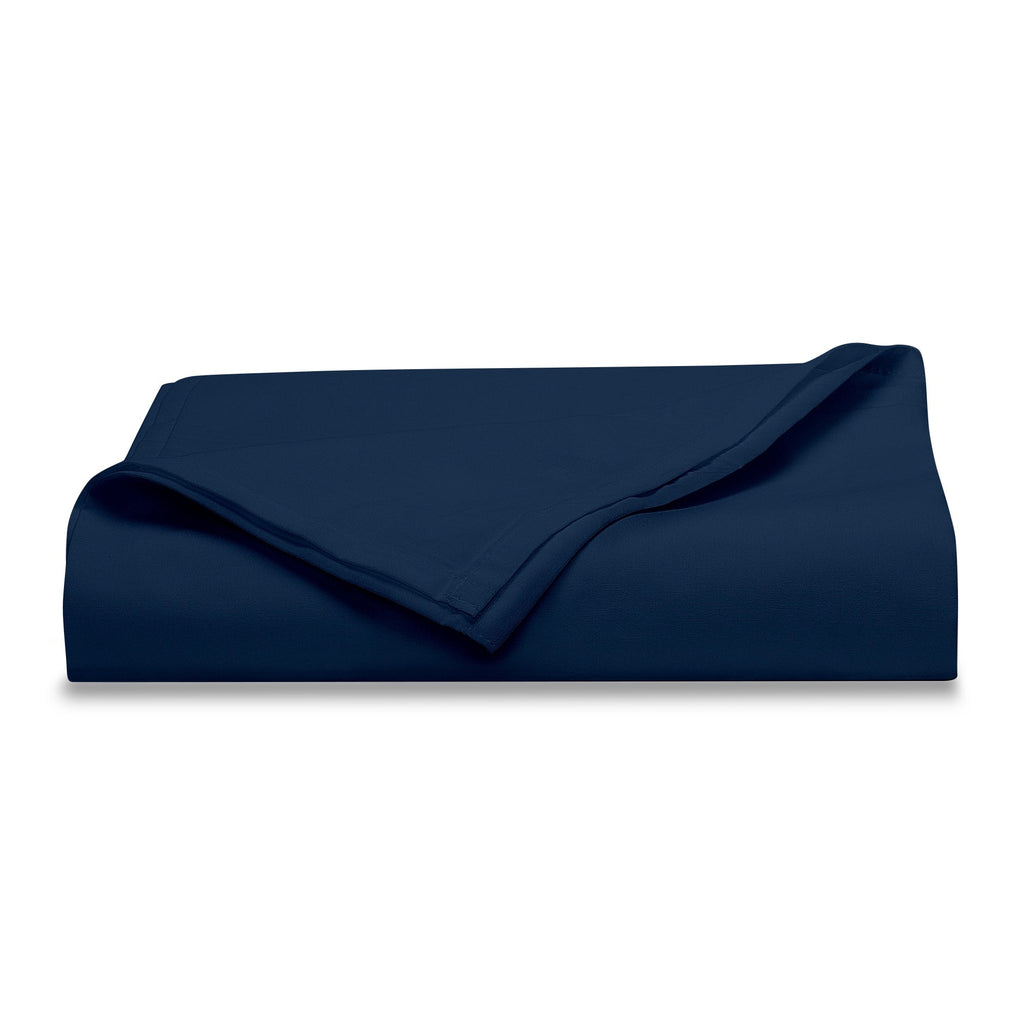 Breathable Luxury 300 Thread Count Easy Care Blue Cove Cotton Blend Percale Flat Bed Sheet, King - Cooling Hotel Quality Bedding Sheets and Pillowcases - Default Title