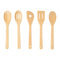 Durable Steel 5pk Bamboo Spoons for Cooking, Kitchen Essential Tools Set - Professional Kitchen Tool for Culinary Enthusiasts - Default Title