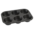 Premium Kitchen 6 Cup Jumbo Muffin Pan, Non-Stick Bakeware,3.4 inch Diameter Cups,Gray,Carbon Steel - Kitchen Gadget Tool for Quick Food Prep - Default Title