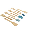Ergonomic Cooking 9-Piece Bamboo Gadgets Kitchen and Cooking Utensil Sets, Blue - Durable Turner & Ladle Utensil Set for Home Chefs - Default Title
