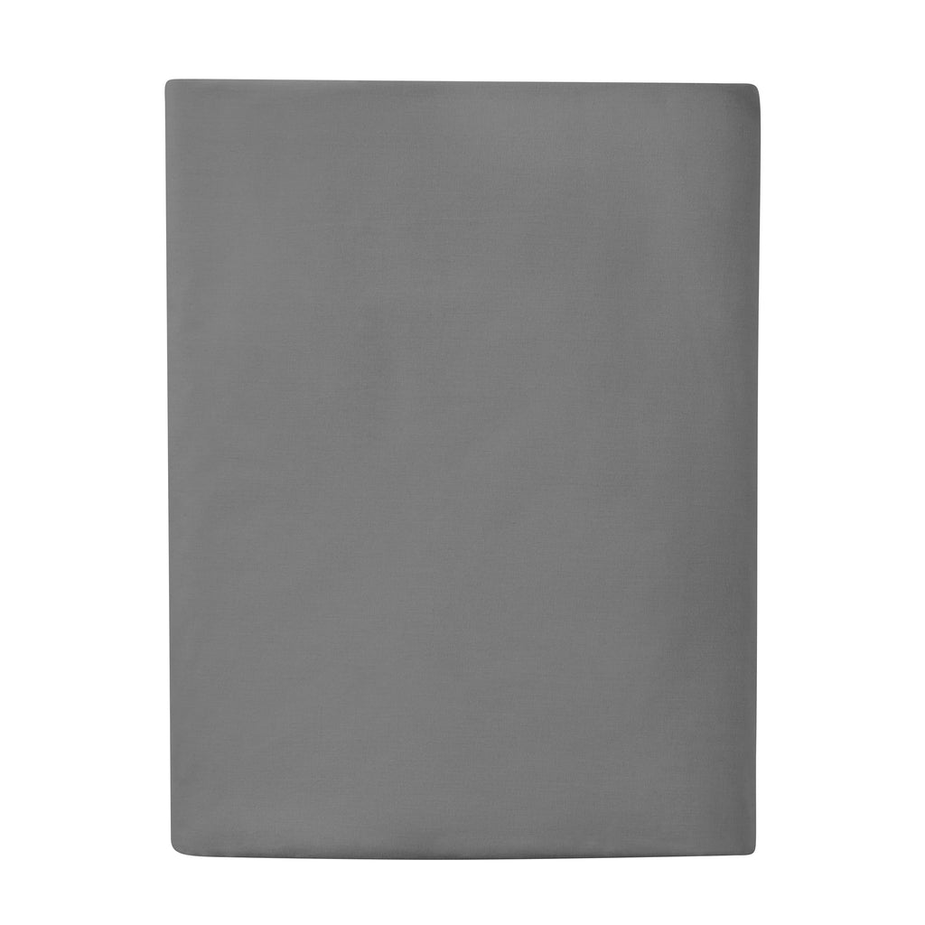 Wrinkle-Resistant Easy Care 300 Thread Count Solid Soothing-Gray CVC Cotton Blend Fitted Sheet, King (Adult) - Luxury Bed Sheet Set with Deep Pockets - Default Title
