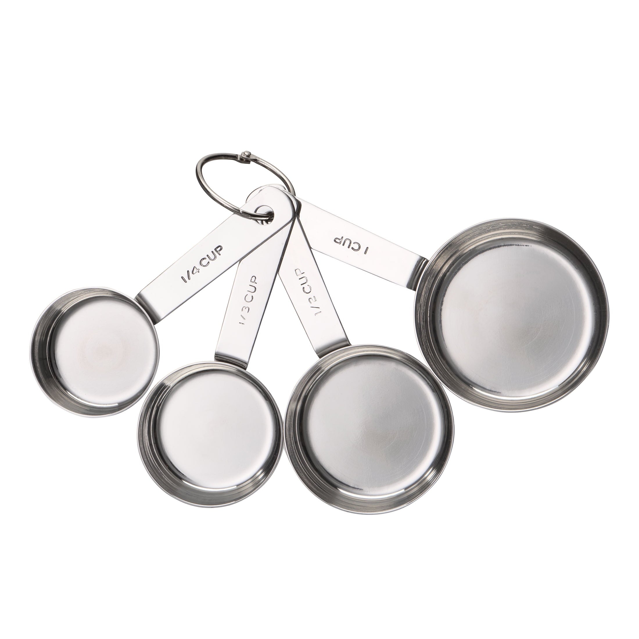Multi-Functional Kitchen Stainless Steel 4-Piece Nesting Measuring Cups - Kitchen Gadget Tool for Quick Food Prep - Default Title