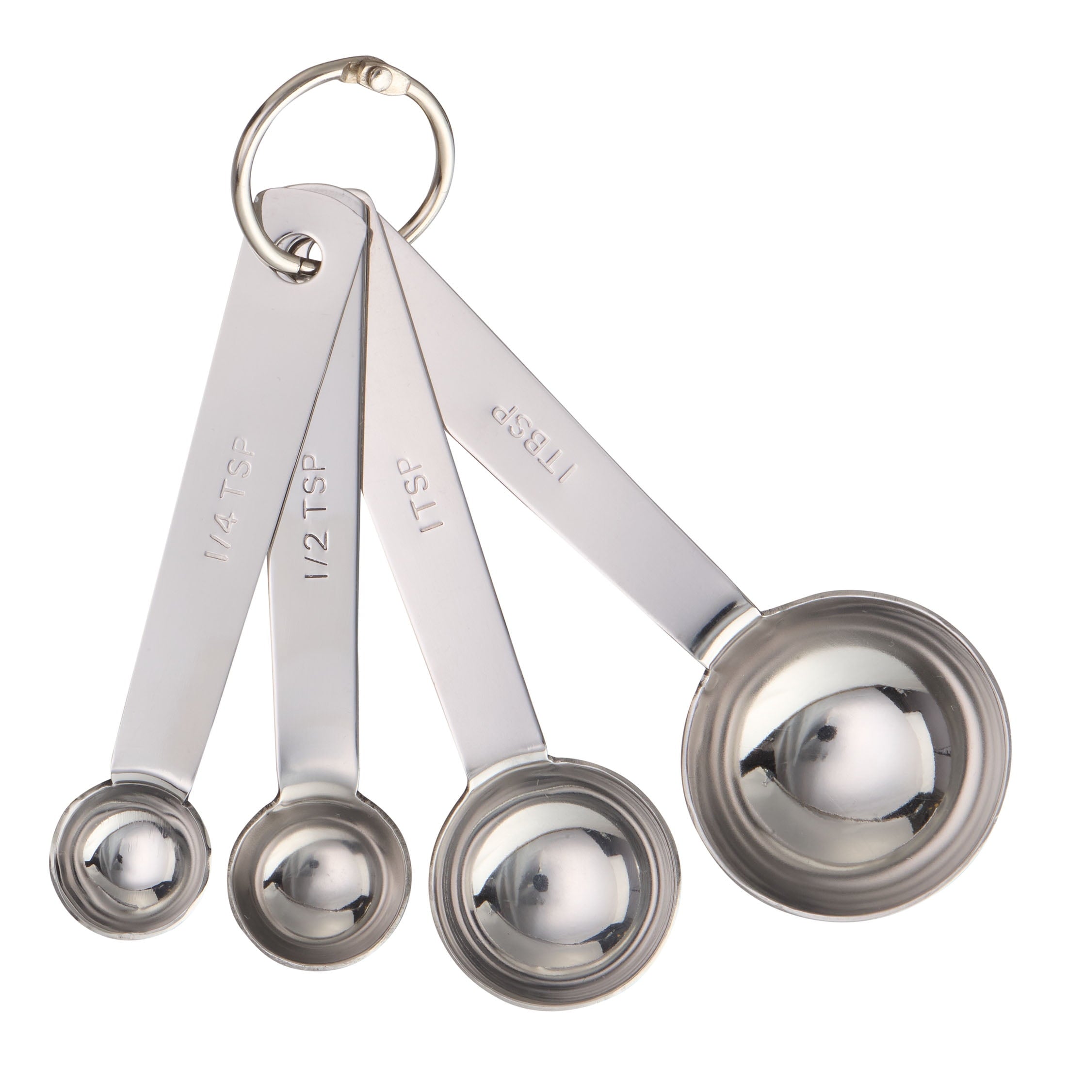 Multi-Functional Kitchen Stainless Steel 4-Piece Nesting Measuring Spoons Set, Stainless Steel Finish - Innovative Kitchen Helper for Modern Cooking - Default Title