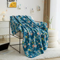 Reversible Sherpa Cozy Fleece Throw Blanket Delightful Floral 50" x 60", All Ages - Super Soft Reversible Sherpa Flannel Blanket - Default Title