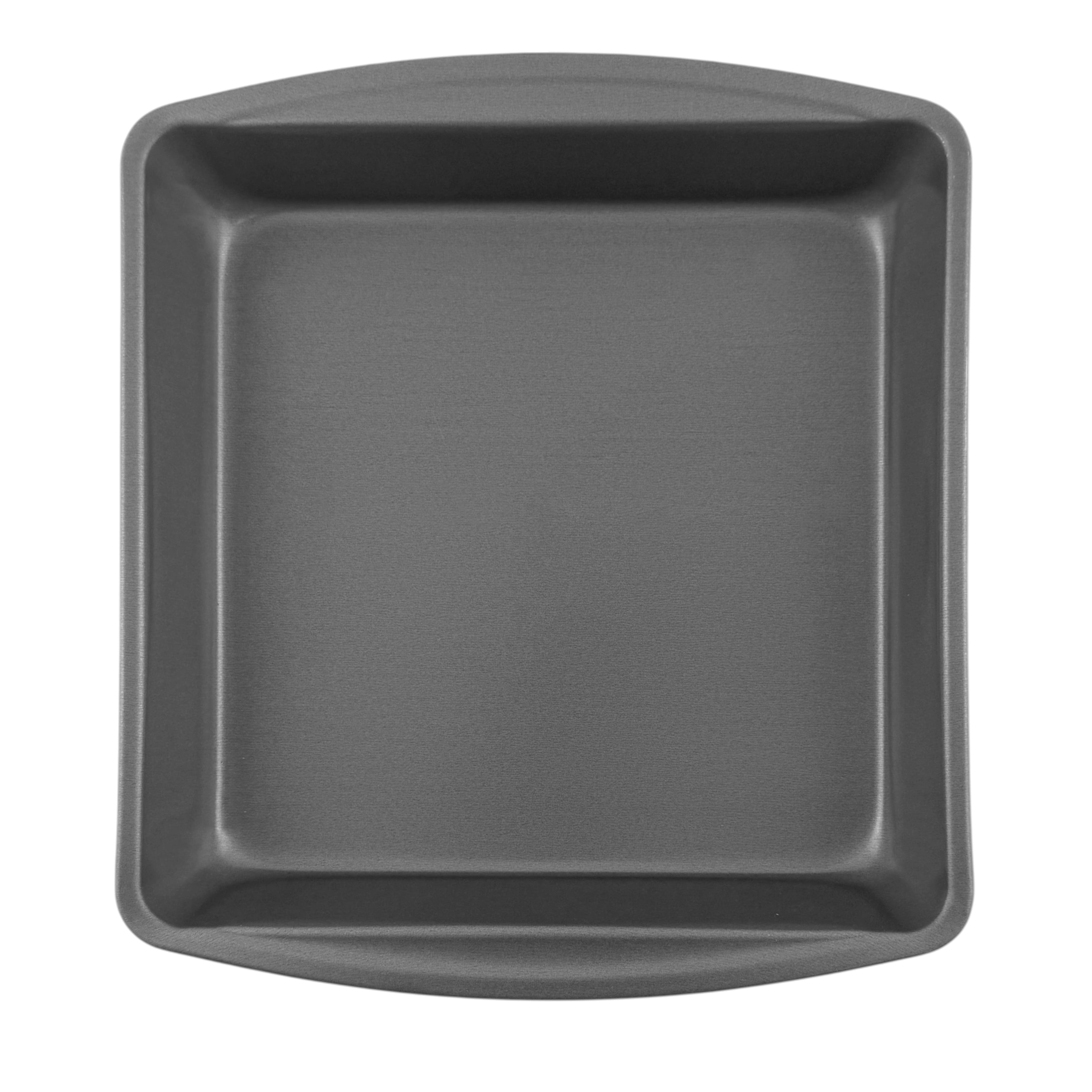 Innovative 9" x 9" x 2" Nonstick Square Cake Pan, Gray - Premium Stainless Steel Garlic Presser & Peeler - Default Title
