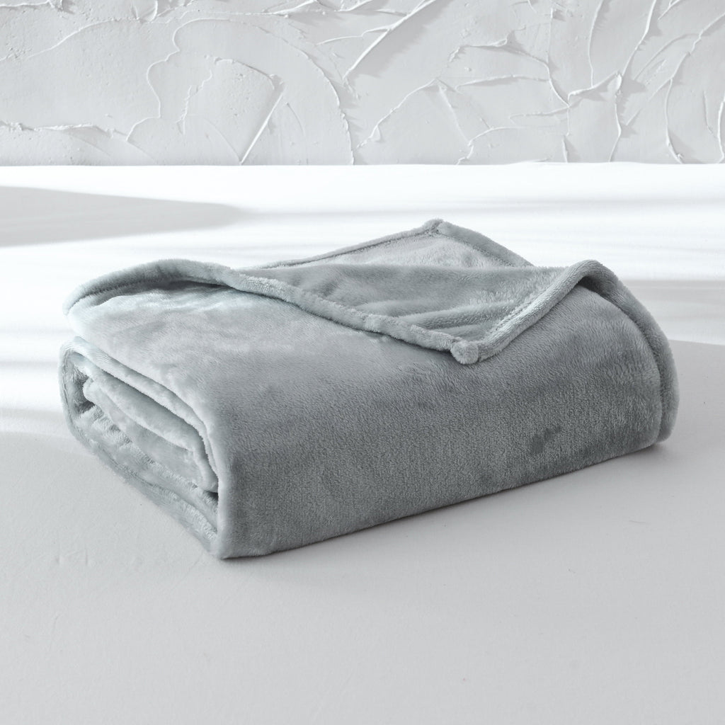 Cozy Fleece Super Soft Plush Blanket, Gray, Twin, Adult/Teen - Luxury Knitted Decorative Throw Blanket with Fringes - Default Title