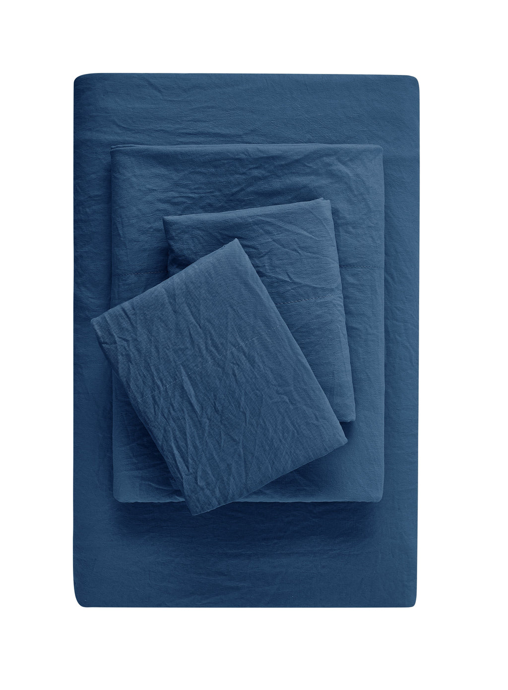 Premium Egyptian Cotton Ultra Soft Microfiber Bed Sheet Set, Twin-XL, Indigo, 3 Piece - Breathable Egyptian Cotton Flat & Fitted Sheets - Default Title