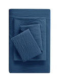 Premium Egyptian Cotton Ultra Soft Microfiber Bed Sheet Set, Twin-XL, Indigo, 3 Piece - Breathable Egyptian Cotton Flat & Fitted Sheets - Default Title