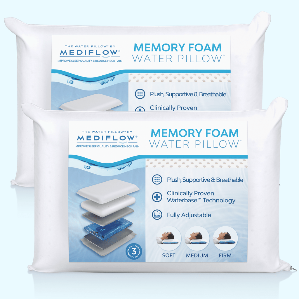 Orthopedic Support Memory Foam Water Pillow - Adjustable Pillow for Neck Pain Relief, Pillow for Side, Back, and Stomach Sleepers, The O... - Decorative Throw Pillow Cushion for Sofa & Bed - Default Title