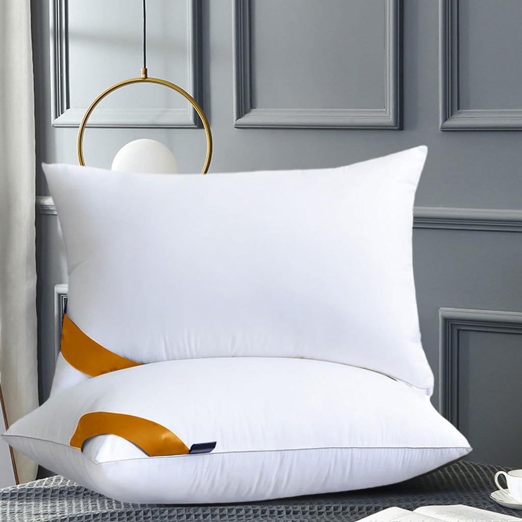 Ergonomic Memory Foam Pillows Set of 2 - White Pillows 2 Pack Hotel Quality Bed Pillows for Sleeping Soft and Supportive Pillows for Side, ... - Orthopedic Shredded Foam Bed Pillow Set - Default Title