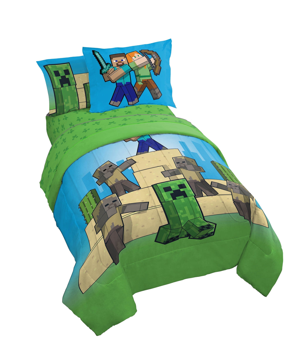All-Season Desert Mob Action 5 Piece Twin Size Kids Comforter Set with Sham - Gaming Bed Sets for Kids and Teens - All-Season Down Alternative Comforter Insert - Default Title