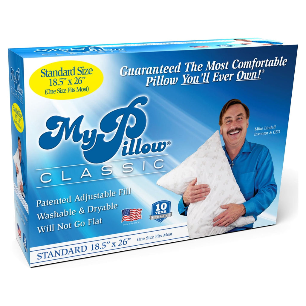 Ergonomic Memory Foam Classic, Standard Size and Medium Support, 1 Pillow - Decorative Throw Pillow Cushion for Sofa & Bed - Default Title