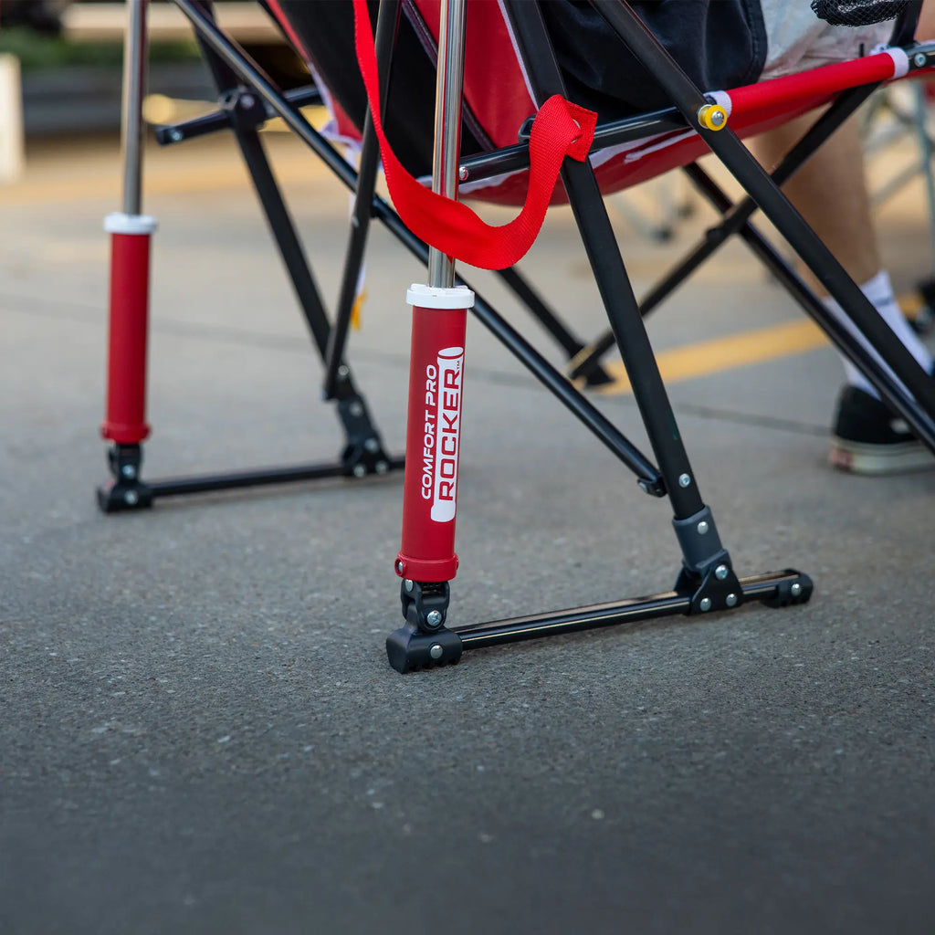 Smooth Motion College Comfort Pro Rocker - Nebraska Cornhuskers - Choice 161 - Freestyle Rocker Portable Outdoor Folding Chair Detail