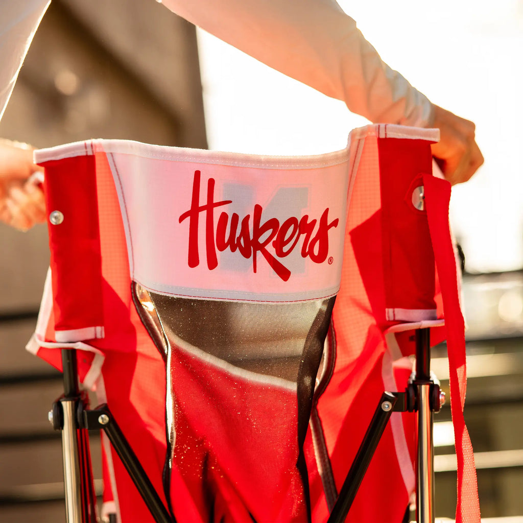 Smooth Motion College Comfort Pro Rocker - Nebraska Cornhuskers - Choice 161 - Freestyle Rocker Portable Outdoor Folding Chair Detail