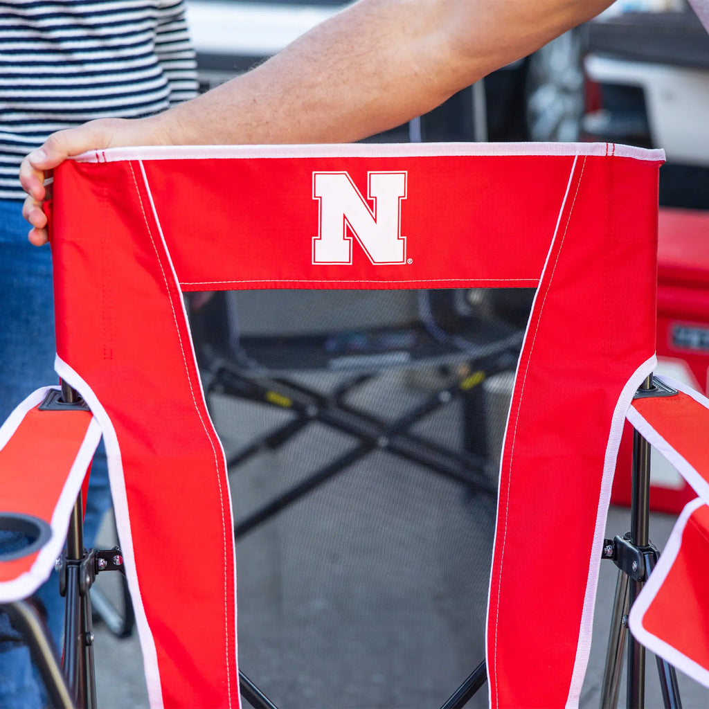 Smooth Motion College Comfort Pro Rocker - Nebraska Cornhuskers - Choice 161 - Freestyle Rocker Portable Outdoor Folding Chair Detail