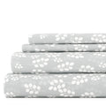 Wrinkle-Resistant 4 Piece Pattern Microfiber Bed Sheets Set, Gray Wheat, Full - Cooling Hotel Quality Bedding Sheets and Pillowcases - Default Title