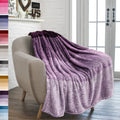 Super Soft Flannel Flannel Fleece Ombre Throw Blanket for Couch | Super Soft Cozy Microfiber Couch Blanket | Gradient Decorative Accent ... - Super Soft Reversible Sherpa Flannel Blanket - Default Title