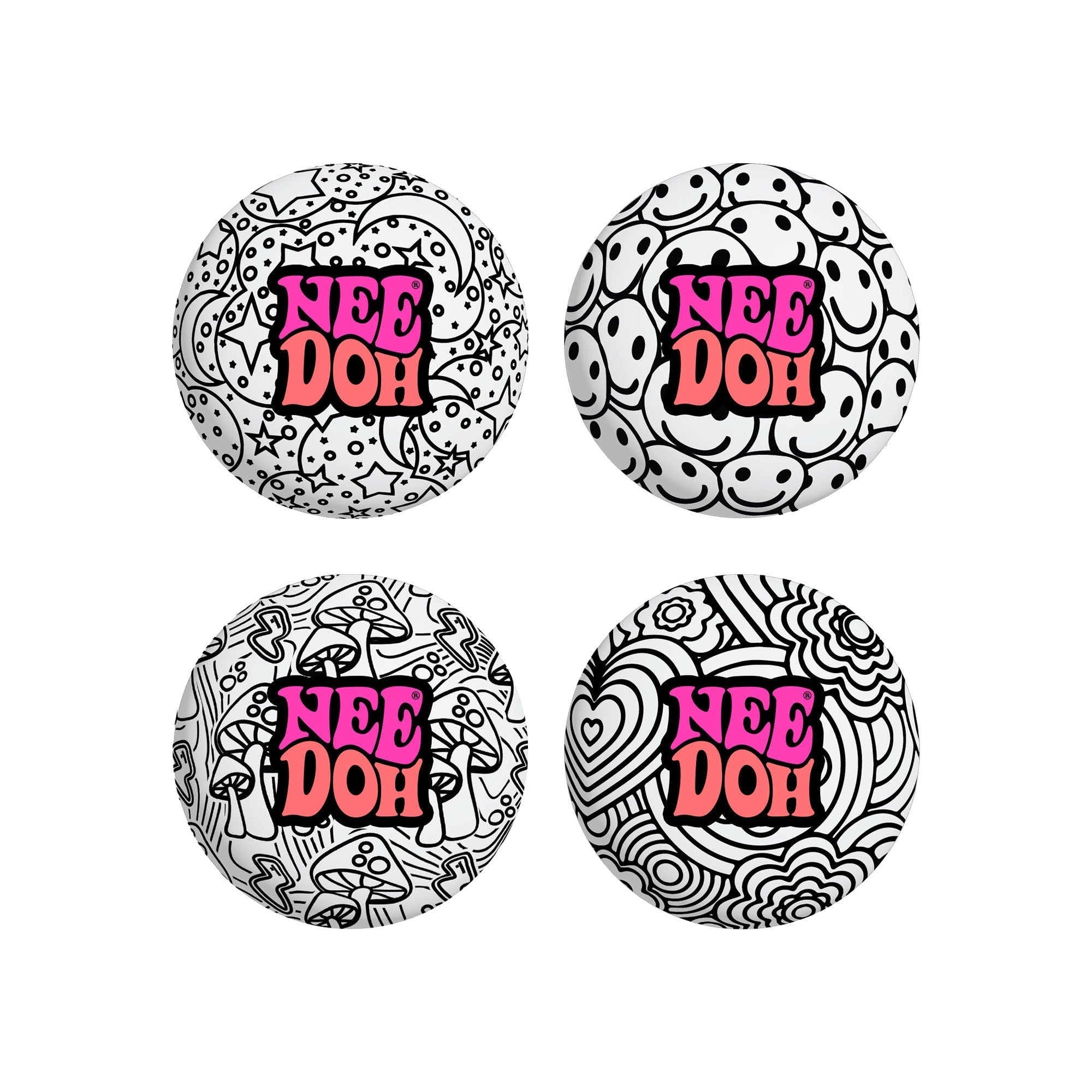 Fuzzy Flocked NeeDoh Press-Doh | Select Oak Terrace - Fuzzy Flocked Textured Sensory Fidget Ball - Default Title