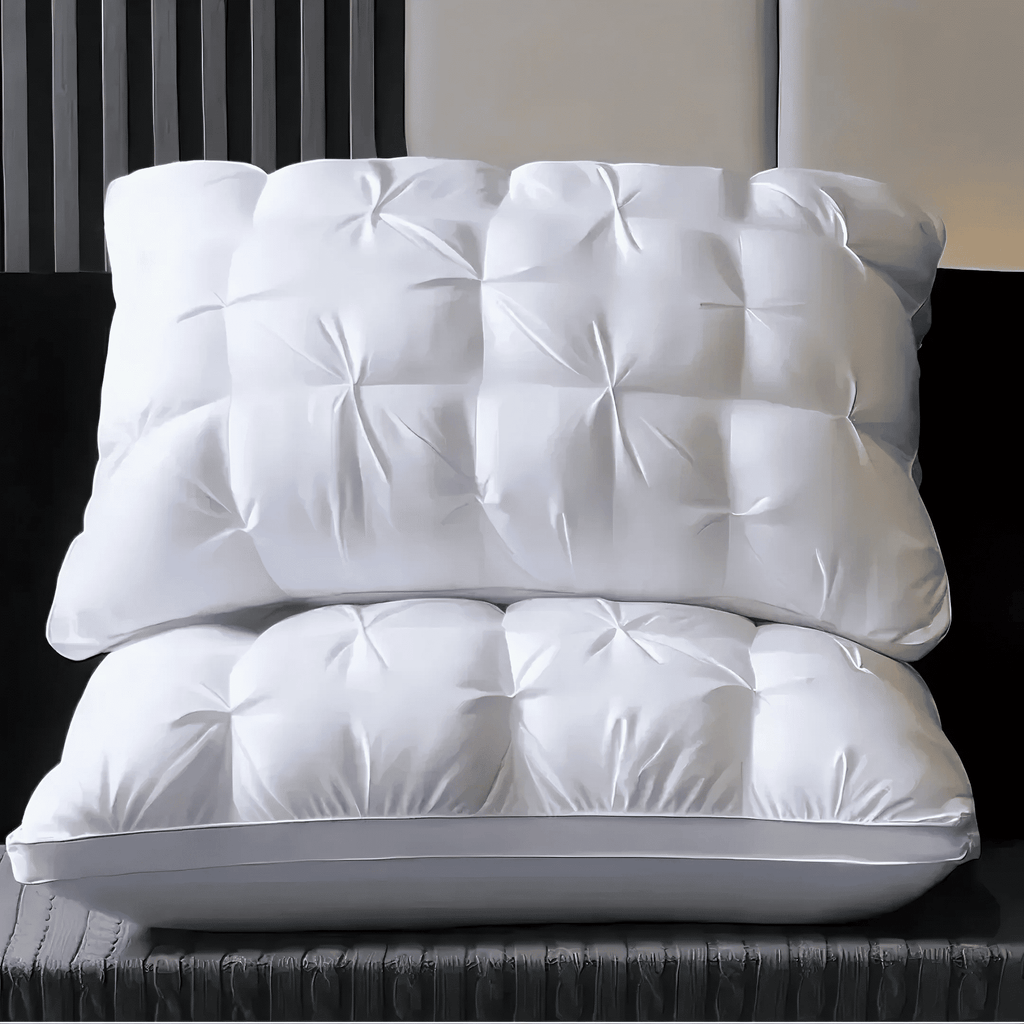 Orthopedic Support Queen Size Bed Pillows Set of 2, Hotel Quality, Down Alternative Gusseted Bed Pillows for Side, Back, or Stomach Slee... - Orthopedic Shredded Foam Bed Pillow Set - Default Title