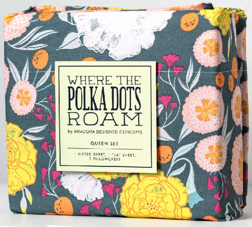 Ultra-Soft Dark Floral Bedsheets Full Size, Super Soft Wrinkle Resistant Bedding Set for Boho Room Décor, Premium Floral White F... - Luxury Bed Sheet Set with Deep Pockets - Default Title