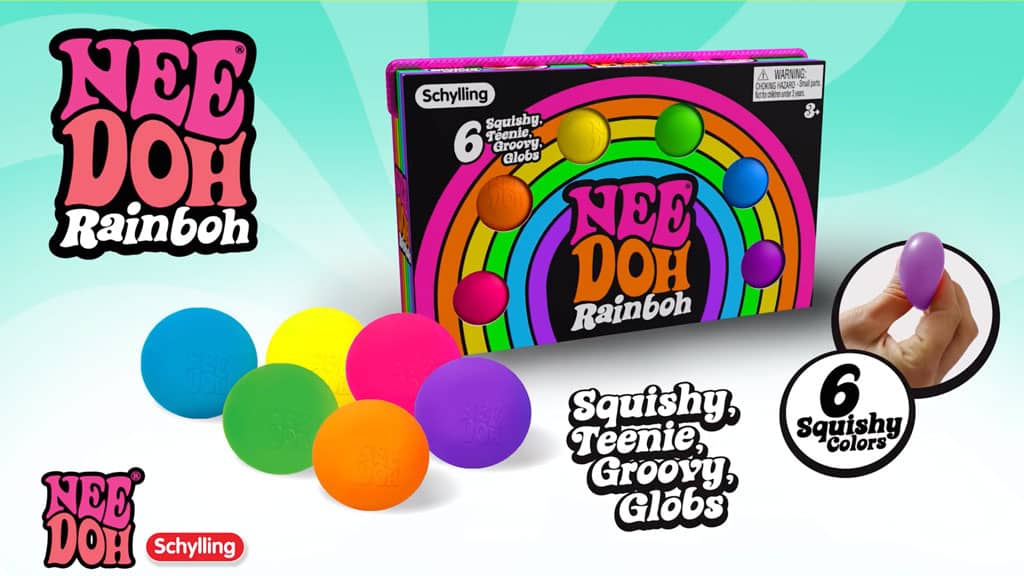 Classic Stress-Relieving NeeDoh Rainboh | Reserve Autumn Pond - The Groovy Glob Retro Malt-Gel Filled Toy Detail