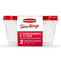 Fun Food Fidget 8 Cups, 2 Packs, Red, Plastic Deep Rectangle Food Storage Containers - Deliciously Soft Cupcake Sensory Glob - Default Title