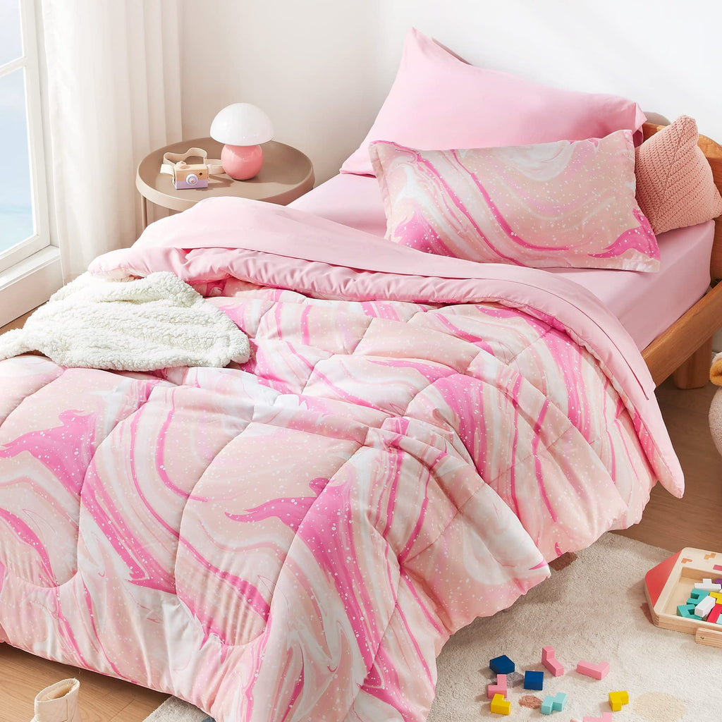 Heavyweight Warmth Kids Twin Bedding Comforter Set - 5 Pieces Super Cute & Soft Bedding Sets & Collections with Comforter, Sheet, Pillow... - Cloud-Like Soft Lightweight Bed Comforter - Default Title