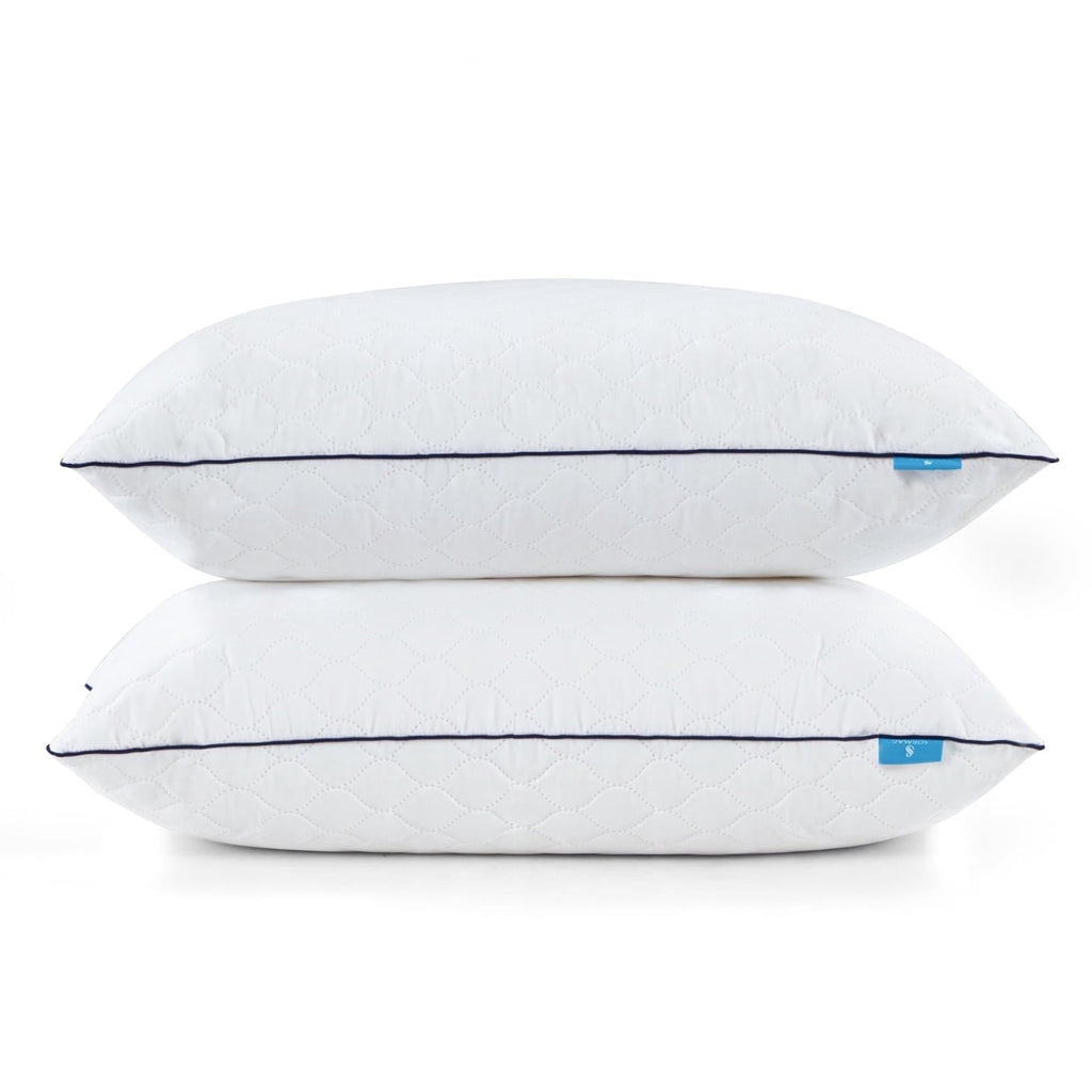 Decorative Plump Bed Pillows for Sleeping Queen Size 20" x 30" Hypoallergenic Pillow for Side and Back Sleeper Soft Supportive Hotel C... - Hotel Quality Plush Sleeping Pillows - Default Title