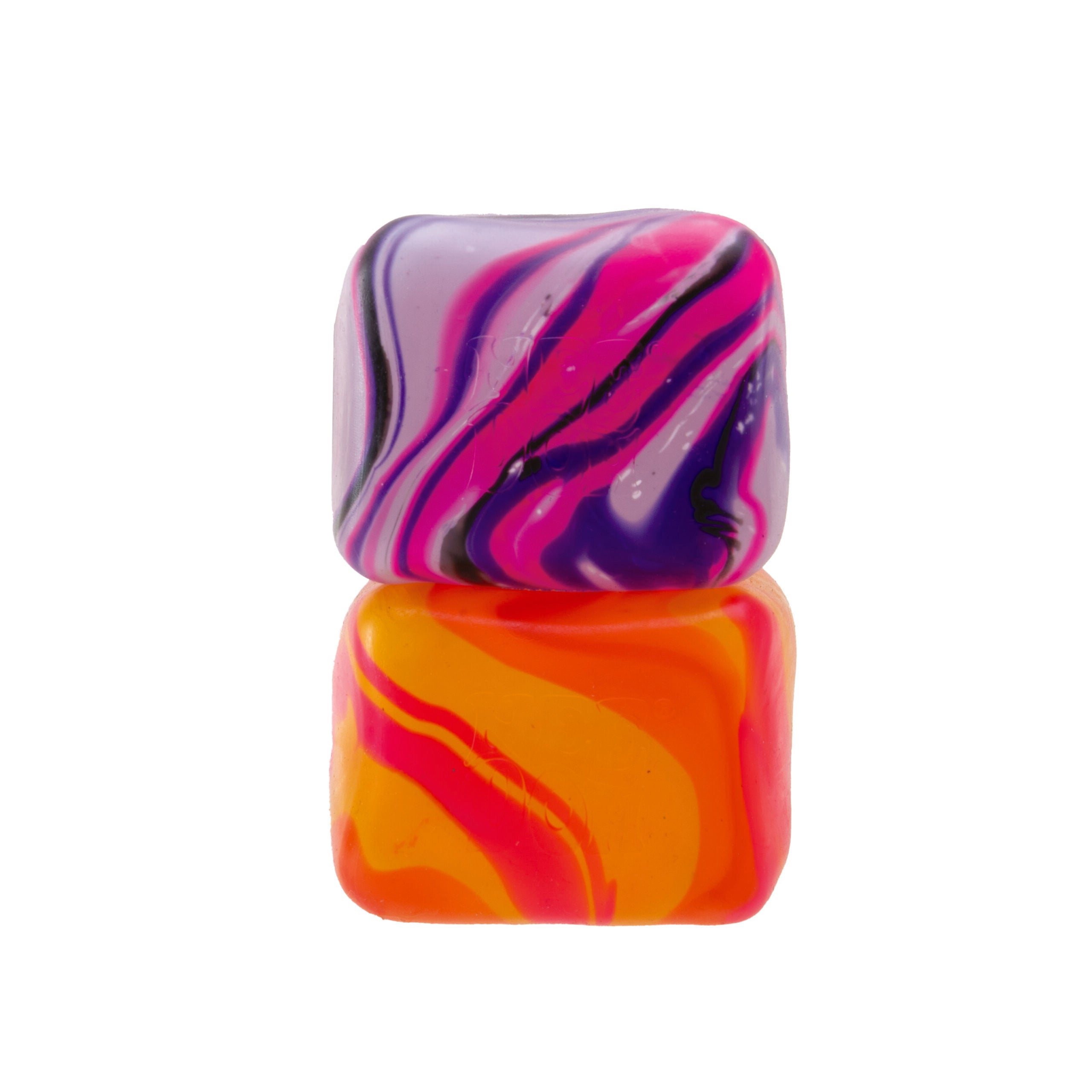 Satisfying Crunch NeeDoh Nice Cube Swirl | Select Golden Pond - Crystal Clear Squishable Ice Cube NeeDoh Detail