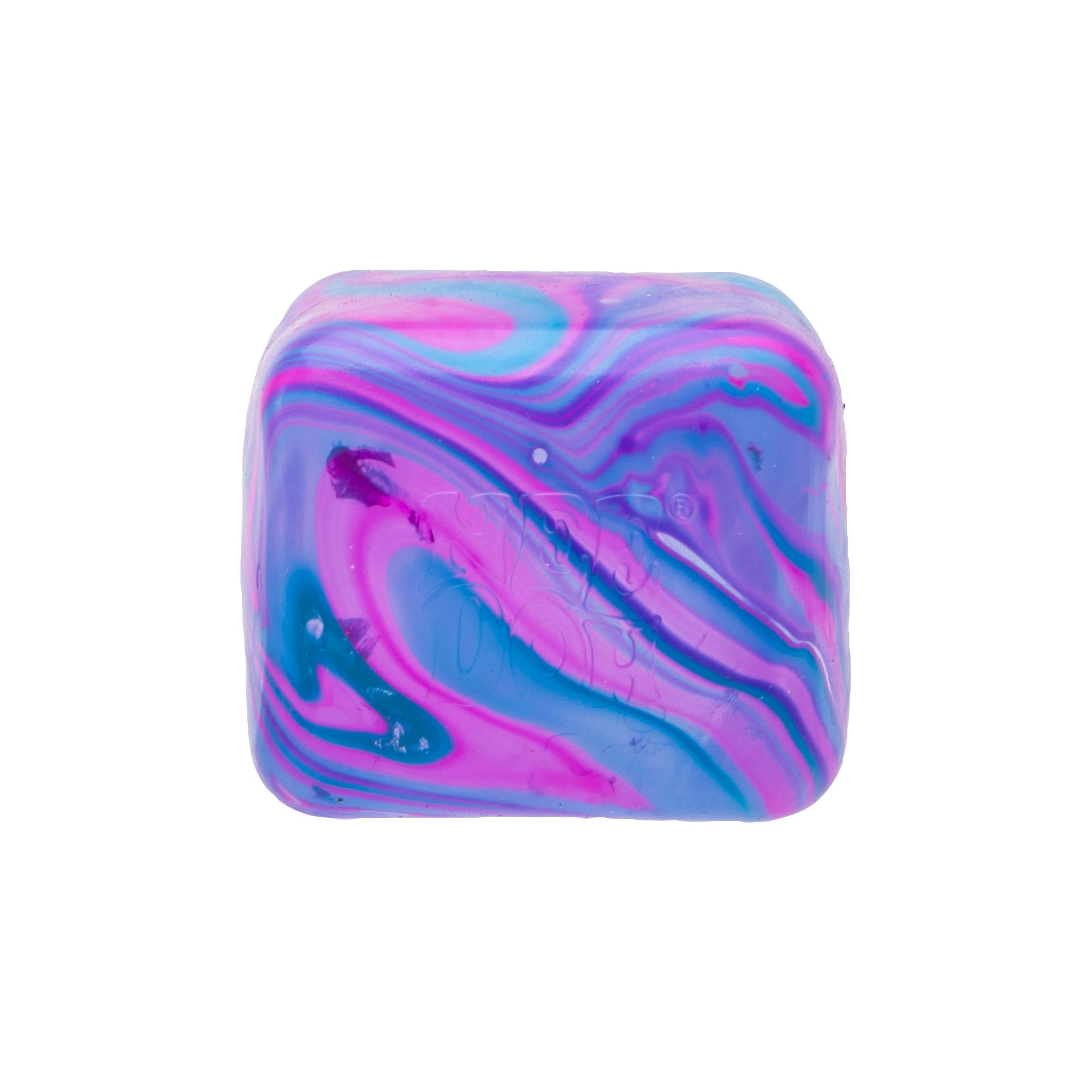 Satisfying Crunch NeeDoh Nice Cube Swirl | Select Golden Pond - Crystal Clear Squishable Ice Cube NeeDoh Detail