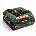 Decorative Knitted Sacred Thread Fleece Blanket South Western, Reversible Mexican, Vibrant Aztec Blankets and Throws for Aztec Decor for... - Cozy Fleece Throw Blanket for Couch & Bed - Default Title