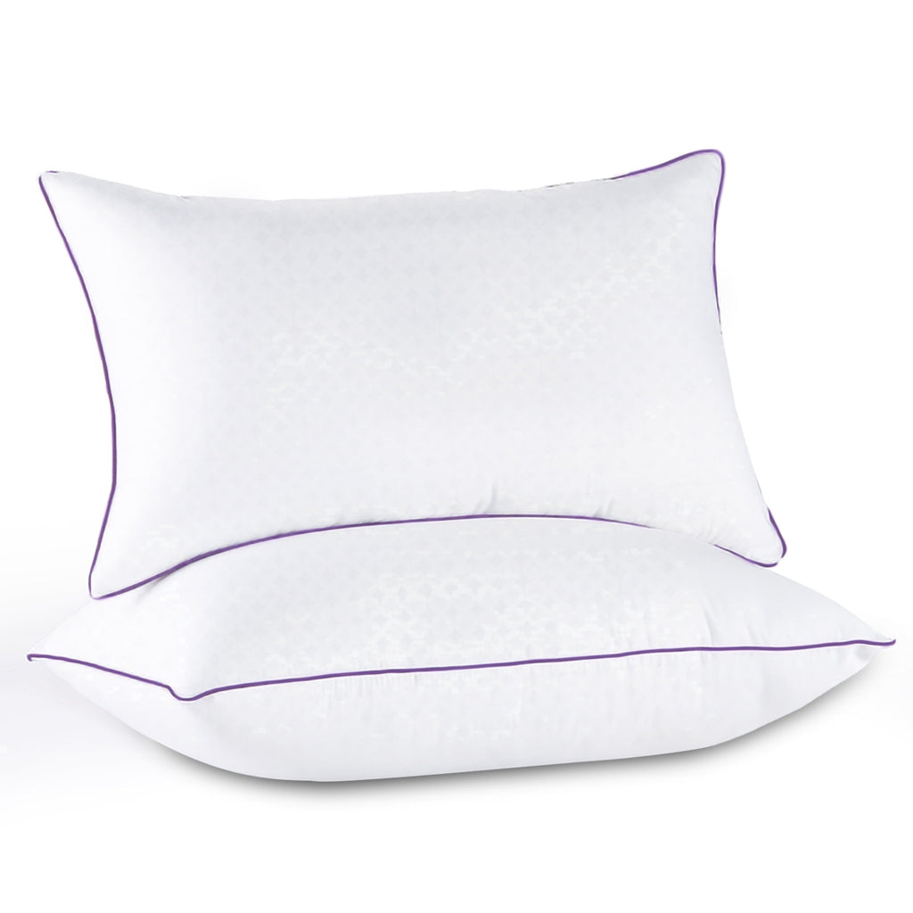 Fluffy Shredded Pillows Standard Size Set of 2, Hotel Down Alternative Sleeping Bed Pillows for Side Back Stomach Sleepers - Orthopedic Shredded Foam Bed Pillow Set - Default Title