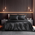 Ultra-Soft Set, Queen, Silky Bed s, 4 Pieces,Black - Cooling Hotel Quality Bedding Sheets and Pillowcases - Default Title