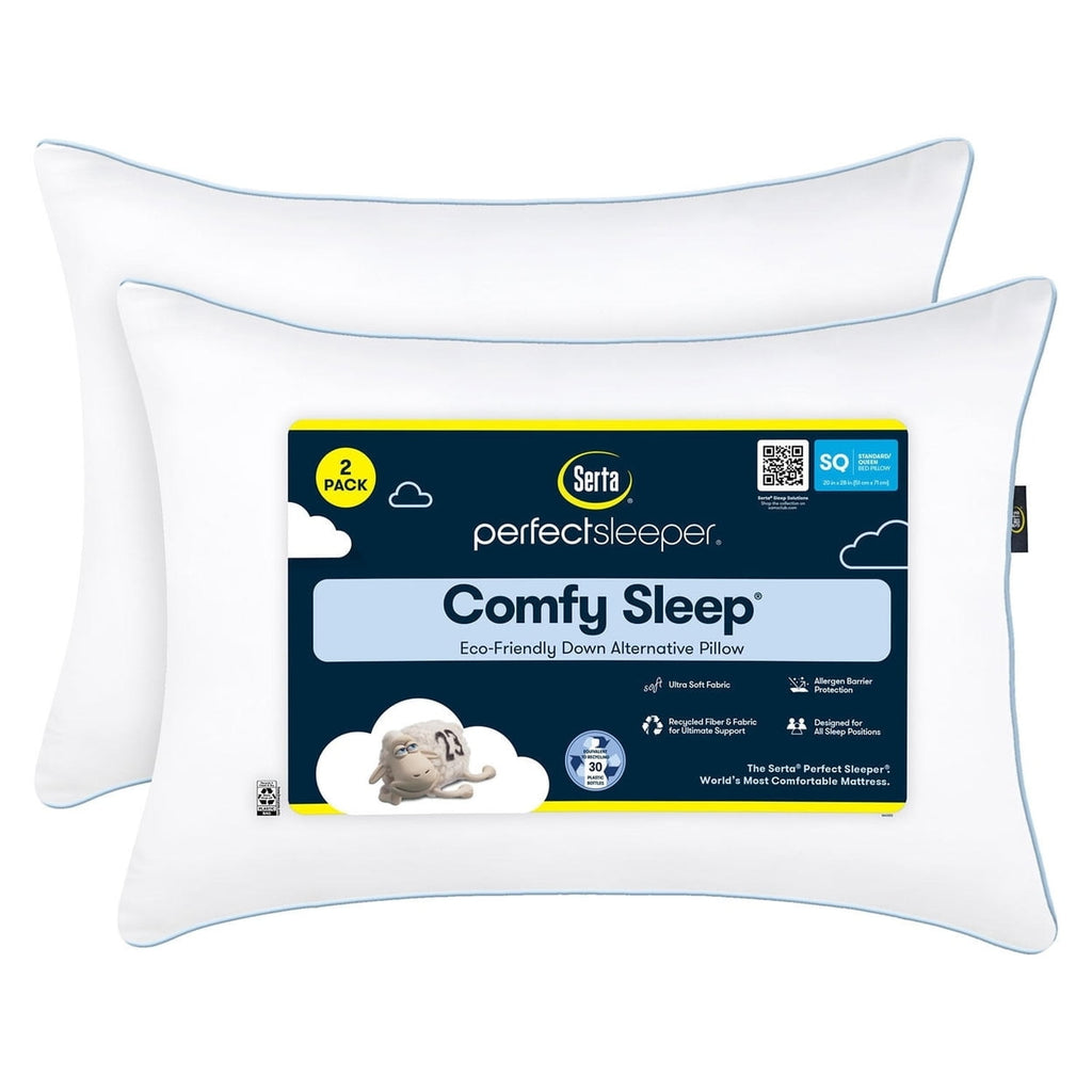 Ergonomic Memory Foam Comfy Sleep Eco-Friendly Bed Pillow Standard/Queen (2 Pk) - Ergonomic Memory Foam Pillow for Neck Pain Support - Default Title