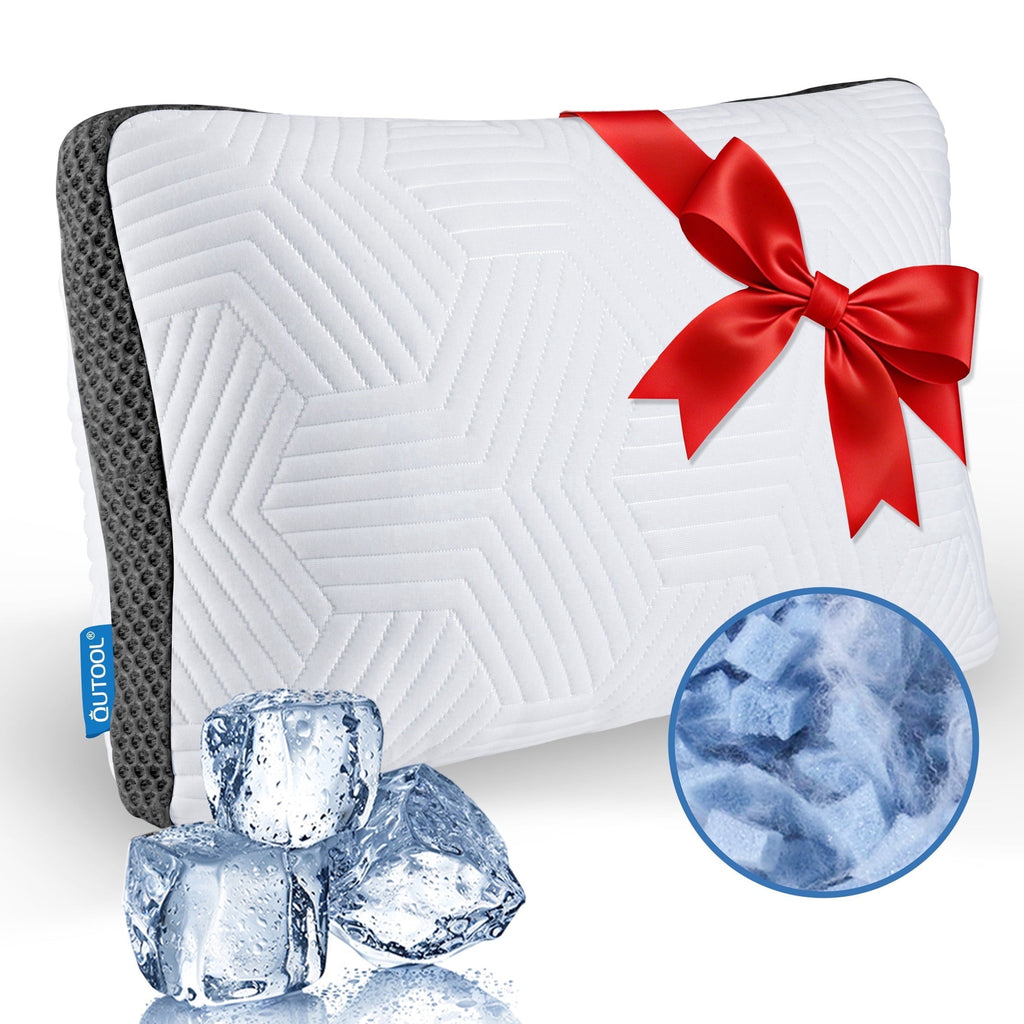Orthopedic Support Soft Bed Pillow, Shredded Memory Foam Pillow, Comfortable Sleeping Pillow, Standard Size, Affordable Everyday Use - Decorative Throw Pillow Cushion for Sofa & Bed - Default Title