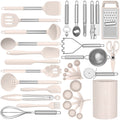 Heavy Duty Silicone Cooking Utensils Set - Heat Resistant Silicone Kitchen Utensils for Cooking, Kitchen Utensil Spatula Set,BPA... - Multi-Purpose Hand Tool for Daily Meal Prep - Default Title