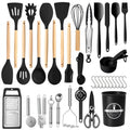 Heavy Duty Silicone Cooking Utensils Set with Holder, 44 PCS Kitchen Utensils Set, Silicone Kitchen Gadgets Spatulas Set for Non... - Heavy Duty Stainless Steel Kitchen Shears - Default Title