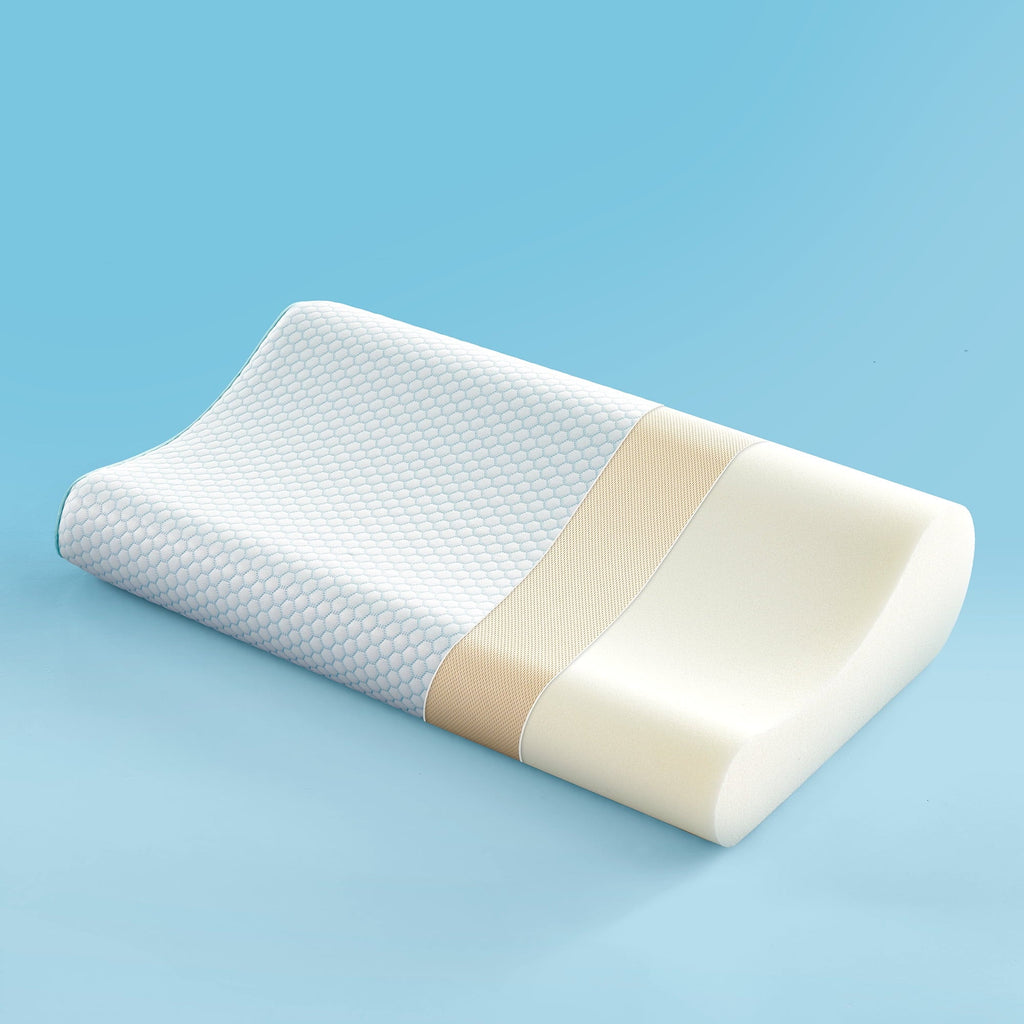 Orthopedic Support Standard Cooling Memory Foam Pillow, Ergonomic Adjustable Orthopedic Contour Bed Pillows Neck Support for Side Back S... - Hotel Quality Plush Sleeping Pillows - Default Title