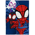 Cozy Fleece Spidey and His Amazing Friends Kids Plush Twin/Full Blanket, 62 x 90, Microfiber, Blue and Red - Luxury Knitted Decorative Throw Blanket with Fringes - Default Title
