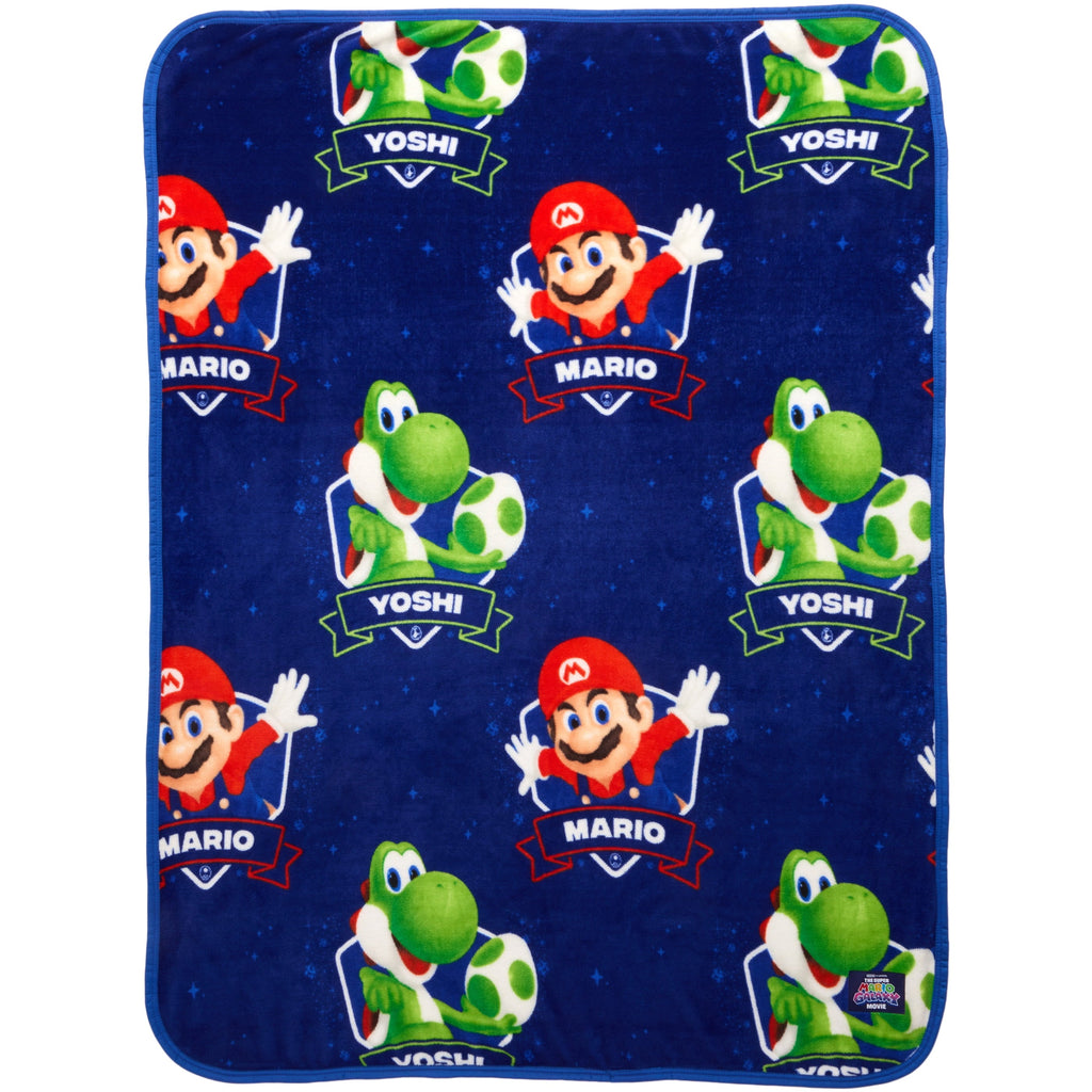 Cozy Fleece Galaxy Movie Kids Blue Print Fleece Throw Blanket, 46 x 60 - Super Soft Reversible Sherpa Flannel Blanket - Default Title