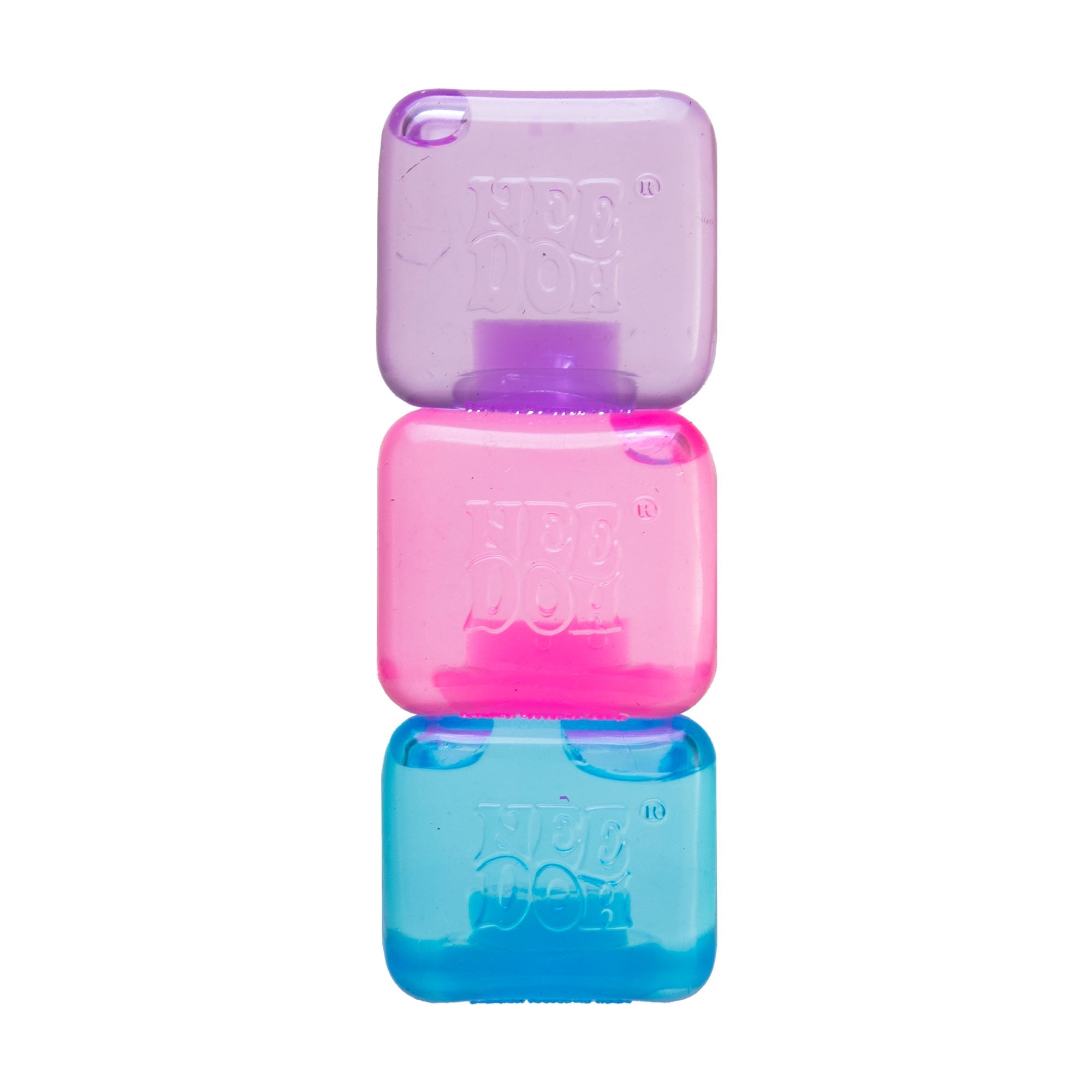 Translucent Jelly NeeDoh Nice Ice Baby | Series Canyon Trail - 3-Piece Assorted Nice Cubes Pack for Fidgeting - Surprise Me! (Random Color)