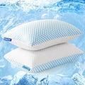 Ergonomic Memory Foam 2 Pack Cooling Pillow for Sleeping, Memory Foam Pillows Cool Bed Pillows Hotel Reversible Pillow with Washable Remova... - Orthopedic Shredded Foam Bed Pillow Set - Default Title