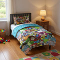 Heavyweight Warmth You've Got a Friend Reversible Comforter and Pillowcase Set, Twin/Full, Kids Bedding - All-Season Down Alternative Comforter Insert - Default Title