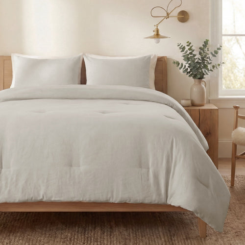 All-Season 3 Pieces Queen Comforter Bedding Set, Beige Bed Comforter Set for All Seasons, 1 Lightweight Prewashed Comforter and ... - Luxurious Quilted Duvet Cover Set - Default Title