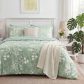 Heavyweight Warmth Queen Comforter Set Sage Green, Bed in a Bag Queen Size Bedding, 7-Pieces Botanical Flowers Spring Comforter, Sheets,... - Hypoallergenic Ultra-Fluffy Quilt for Winter - Default Title