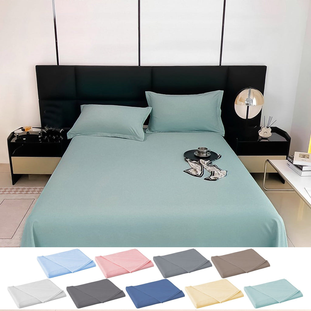 Wrinkle-Resistant Under $5 Clearance! InsCrazy Bed Sheet, 100% Cotton Household Solid Color, Soft and breathable Bed Sheet Piece 66 x 96" - Cooling Hotel Quality Bedding Sheets and Pillowcases - Default Title